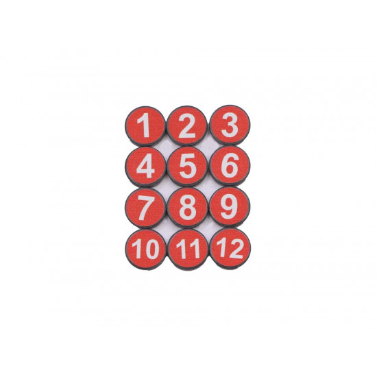 Cartela imã para quadro magnético - Numero Vermelho Cartela imã para quadro magnético - Numero Vermelho