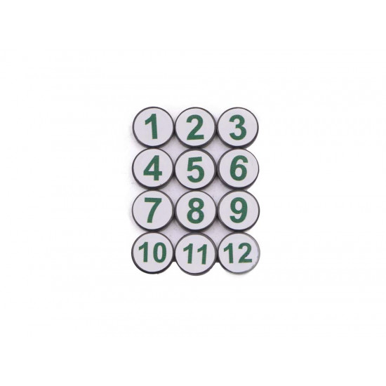 Cartela imã para quadro magnético - Numero Branco Cartela imã para quadro magnético - Numero Branco