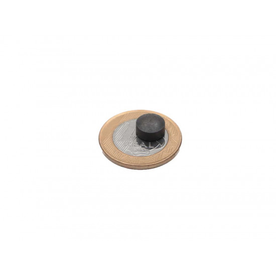 Ímã de Ferrite Ø9,5 x 5 mm bipolar c/ 1 raio