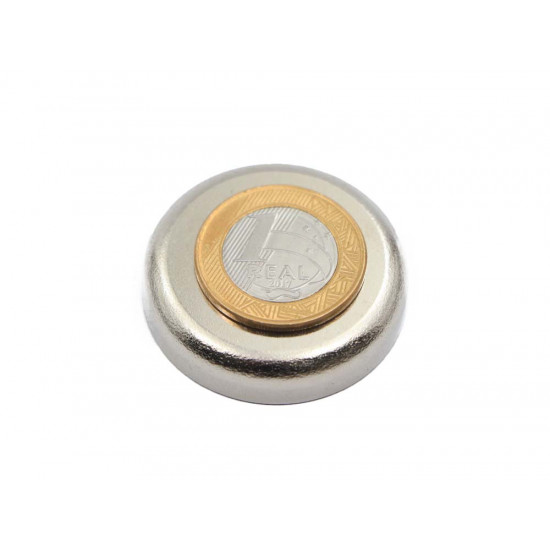 Fixador Magnético Ø42 x 9 mm com furo escariado Fixador Magnético Ø42 x 9 mm com furo escariado