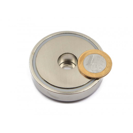 Fixador Magnético Ø60 x 15 mm com olhal Fixador Magnético Ø60 x 15 mm com olhal