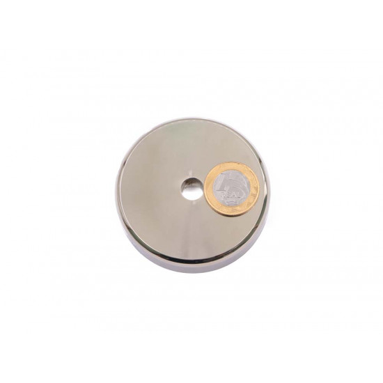 Fixador Magnético Ø75 x 18 mm com furo rebaixado