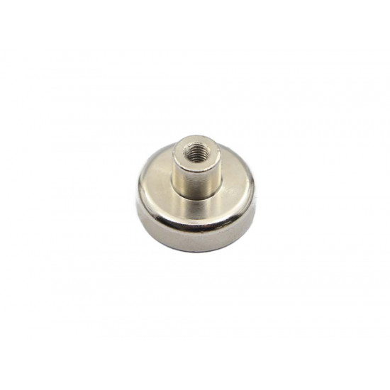 Fixador Magnético Ø25 x 8 mm com pino c/ rosca interna