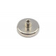 Fixador Magnético Ø36 x 8 mm com pino c/ rosca interna