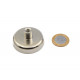 Fixador Magnético Ø48 x 11,5 mm com pino c/ rosca interna Fixador Magnético Ø48 x 11,5 mm com pino c/ rosca interna