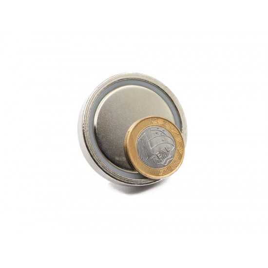 Fixador Magnético Ø48 x 11,5 mm com pino c/ rosca interna Fixador Magnético Ø48 x 11,5 mm com pino c/ rosca interna