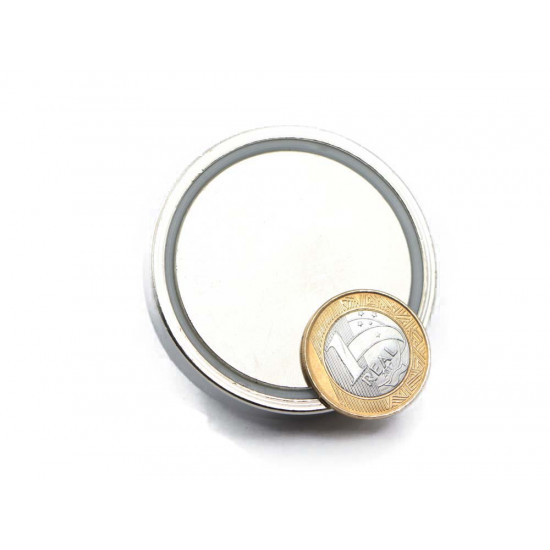 Fixador Magnético Ø60 x 15 mm com pino furado e olhal