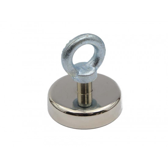 Fixador Magnético Ø60 x 15 mm com pino furado e olhal