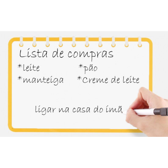 Quadro de recados magnético p/ geladeira, quadros, etc - Bloco de Anotações