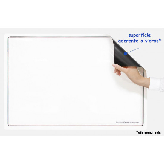 Quadro magnético flexivel branco 40 x 30 cm para vidros Quadro magnético flexivel branco 40 x 30 cm para vidros