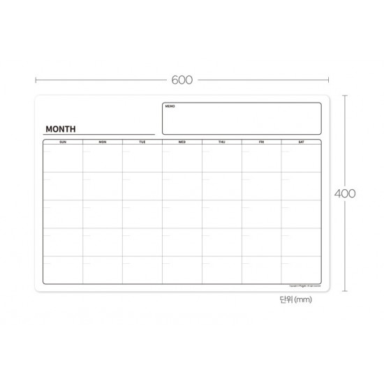 Quadro planner magnético mensal 60 x 40 cm com 3 pincéis Quadro planner magnético mensal 60 x 40 cm com 3 pincéis