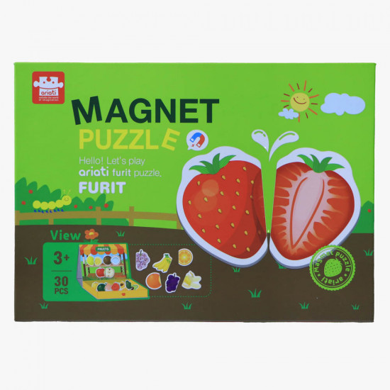Quebra cabeça magnético 30 peças - Frutas Quebra cabeça magnético 30 peças - Frutas