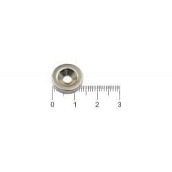Ímã de neodímio anel 14x3 mm furo escareado 8x4 mm - N42