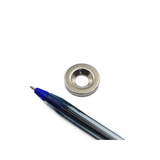 Ímã de neodímio anel 17x3 mm furo escareado 9,5 mm - 100 peças - N42 Ímã de neodímio anel 17x3 mm furo escareado 9,5 mm - 100 peças - N42
