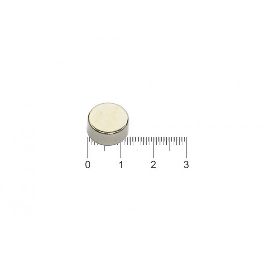 Ímã de neodímio 12,7x6,35 mm - N42