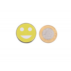 Cartela imã para quadro magnético 30 x 4 mm - Smile Amarelo