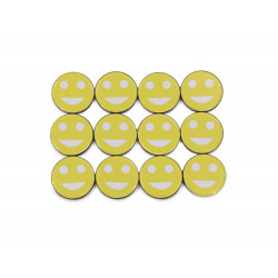 Cartela imã para quadro magnético 30 x 4 mm - Smile Amarelo