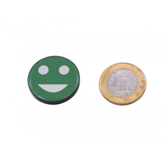 Cartela imã para quadro magnético 30 x 4 mm - Smile Verde Cartela imã para quadro magnético 30 x 4 mm - Smile Verde