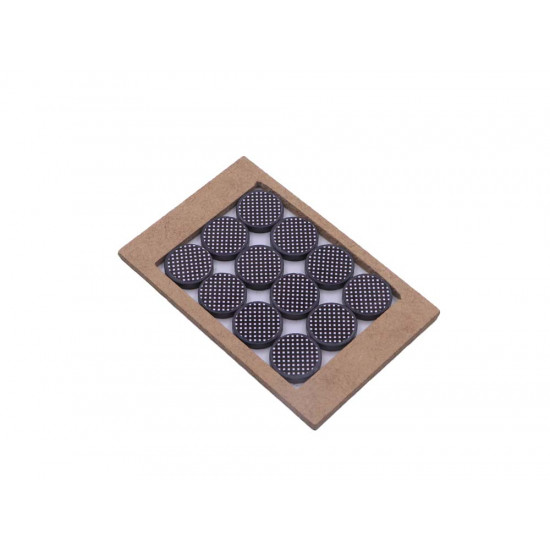 Cartela imã para quadro magnético - Preto com bolinhas Cartela imã para quadro magnético - Preto com bolinhas